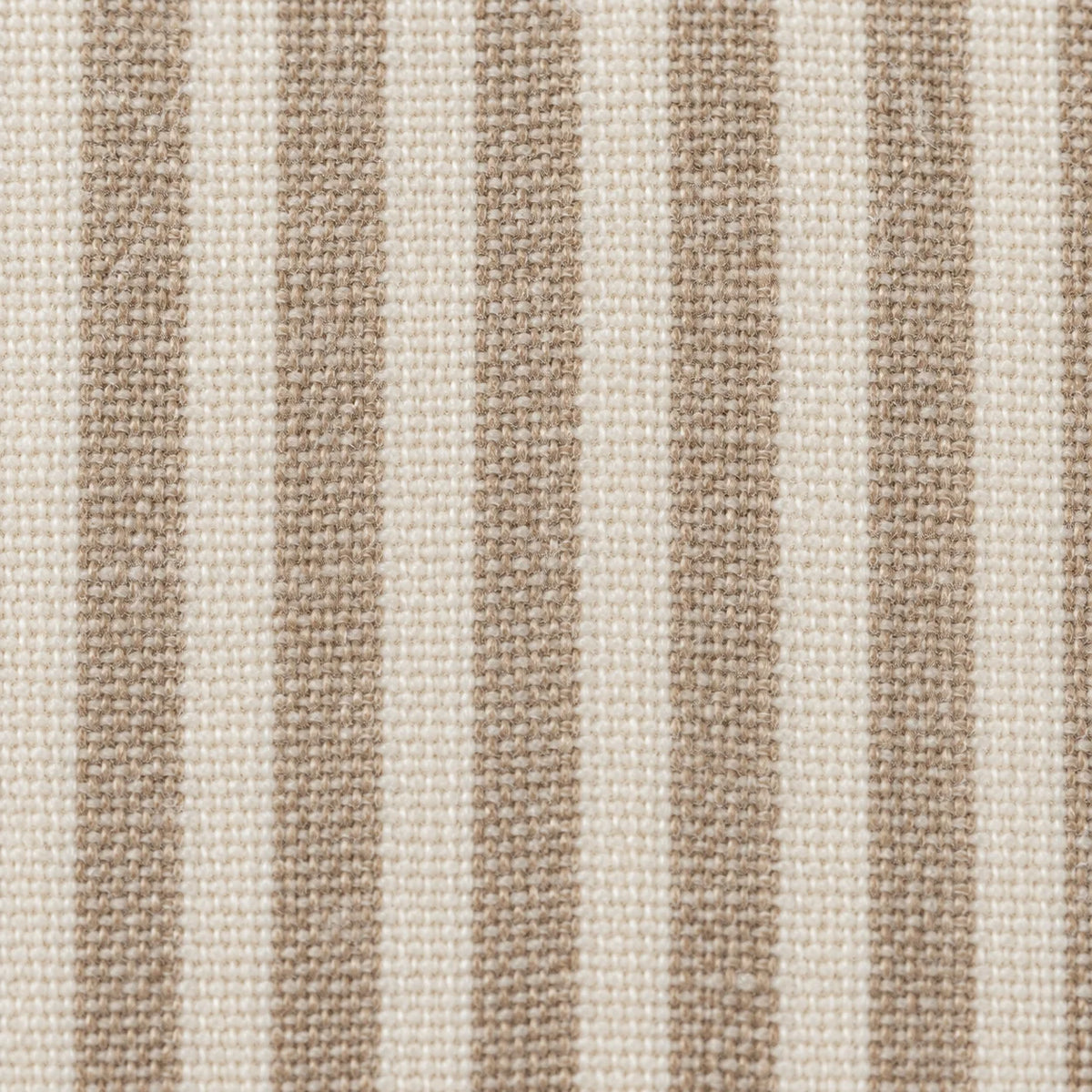 Hallie Light Brown Pinstripe Square Cushion Cover — fabric detail 2