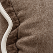 Chloe Coffee Brown And Cream Scalloped Cushion Cover — fabric detail 2