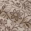 Ivy Brown Floral Print Luxury Cotton Cushion Cover — fabric detail 2