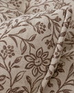 Ivy Brown Floral Print Luxury Cotton Cushion Cover — fabric detail 4