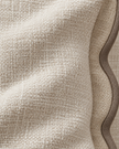 Chloe Cream And Greige Square Scalloped Cushion Cover — fabric detail 2