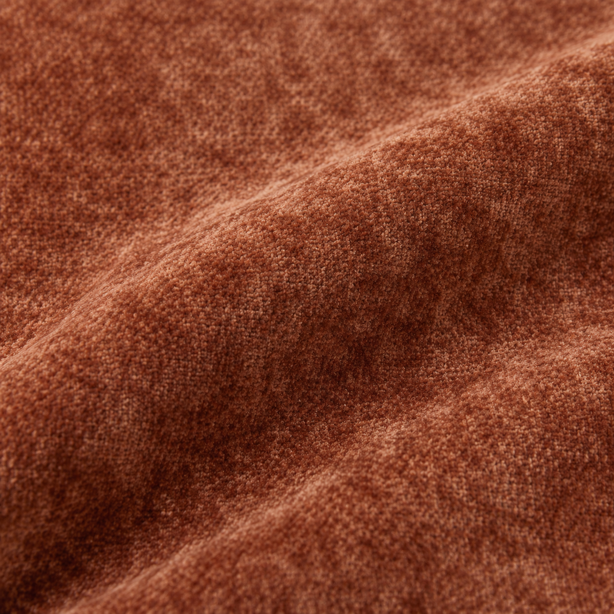 Chloe Rust Brown And Cream Scalloped Cushion Cover — fabric detail 2