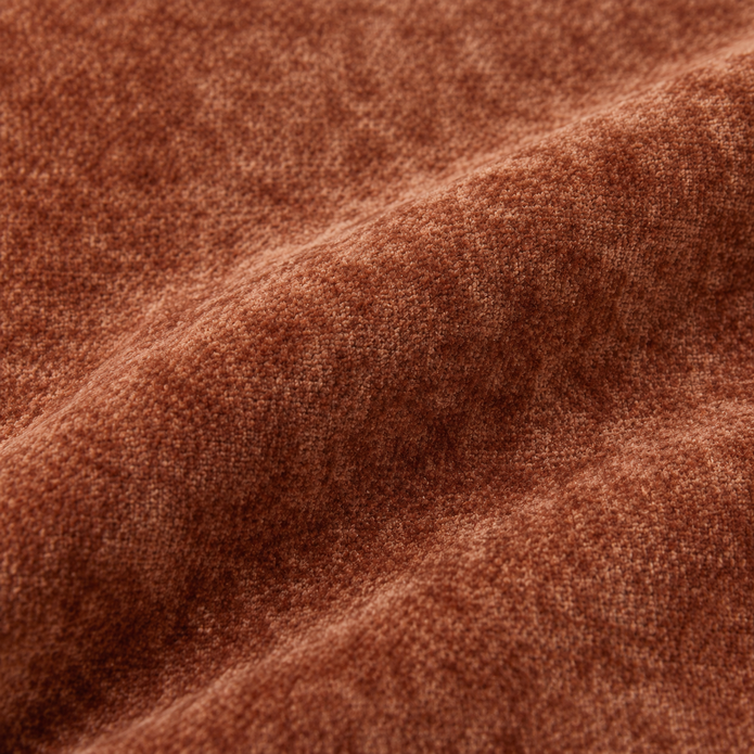 Chloe Rust Brown And Cream Scalloped Cushion Cover — fabric detail 2