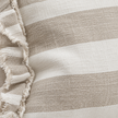 Hallie Beige And White Wide Stripe Rectangle Cotton Blend Cushion Cover — fabric detail 2