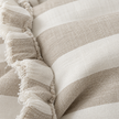 Hallie Beige And White Wide Stripe Rectangle Cotton Blend Cushion Cover — fabric detail 4