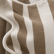 Chloe Brown Rectangle Stripe Scalloped Cushion Cover — fabric detail 2
