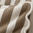 Chloe Brown Rectangle Stripe Scalloped Cushion Cover — fabric detail 4