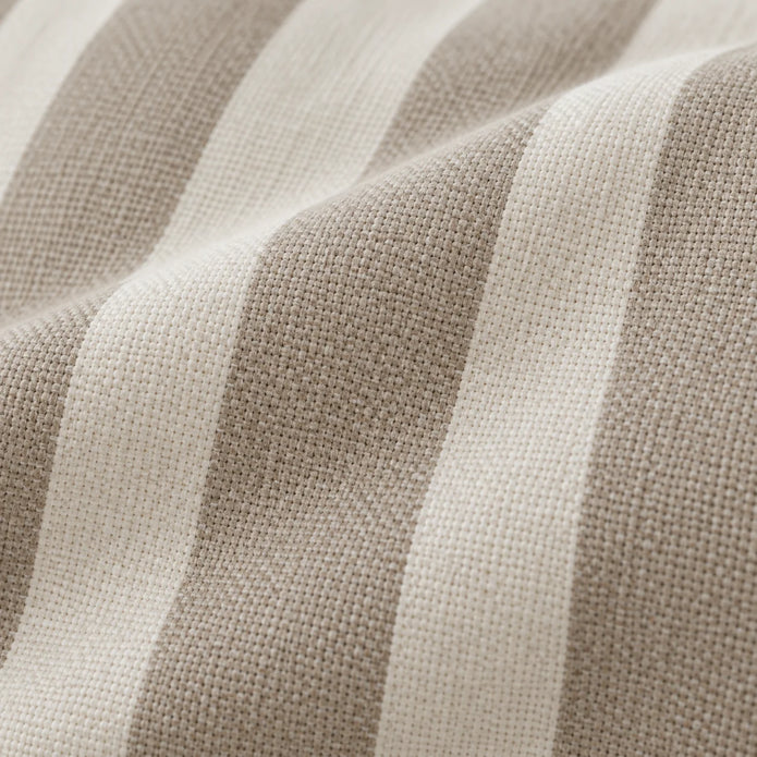 Chloe Beige Rectangle Stripe Scalloped Cushion Cover — fabric detail 2