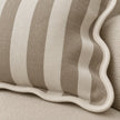 Chloe Beige Rectangle Stripe Scalloped Cushion Cover — fabric detail 3