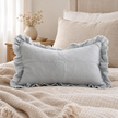 Hallie Ocean Blue Rectangle Cotton Cushion Cover — styled view 3