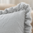 Hallie Ocean Blue Rectangle Cotton Cushion Cover — fabric detail 1