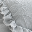 Hallie Ocean Blue Rectangle Cotton Cushion Cover — fabric detail 2
