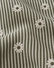 Daisy Olive Green Square Cushion Cover — fabric detail 2