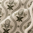 Chloe Sage Green Pattern Scalloped Square Cushion Cover — fabric detail 2