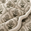 Chloe Sage Green Pattern Scalloped Square Cushion Cover — fabric detail 4