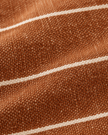 India Rust Brown And White Pinstripe Cotton Cushion Cover — fabric detail 2