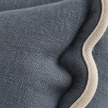 Chloe Blue Scalloped Extra Large Bed Cushion Cover — fabric detail 2