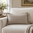 Darcy Chocolate Brown Pinstripe Cushion Cover - Rectangle — styled view 1
