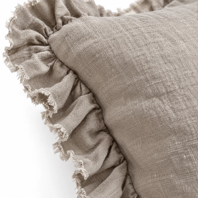 Hallie Natural Beige Cushion Cover – fabric detail 2