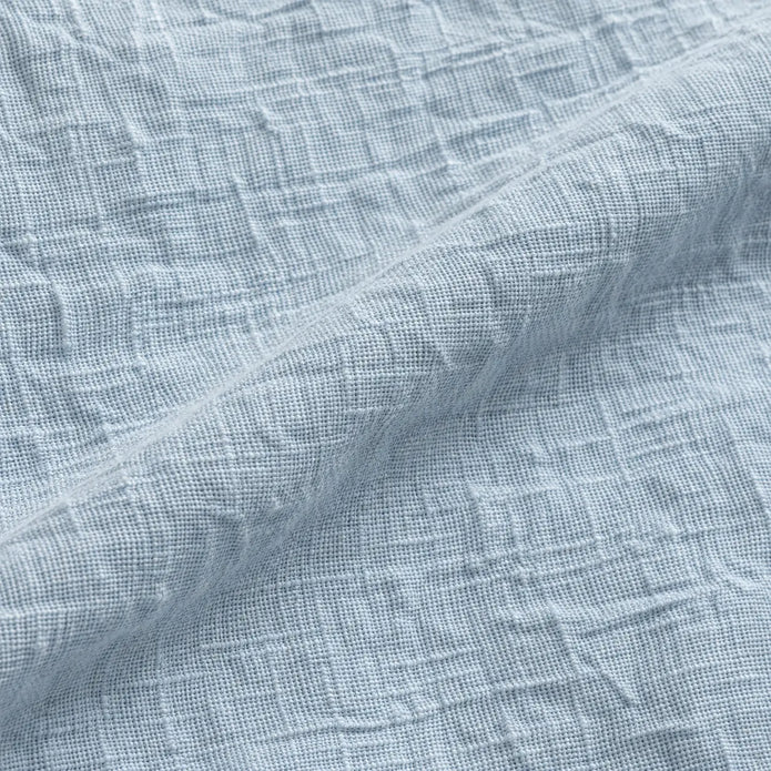 Hallie Ocean Blue Luxury Square Cotton Blend Cushion Cover – fabric detail 2