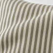 Hallie olive green 65 × 65 cm extra large bed cushion cover – fabric and gathered striped ruffle close-up 2