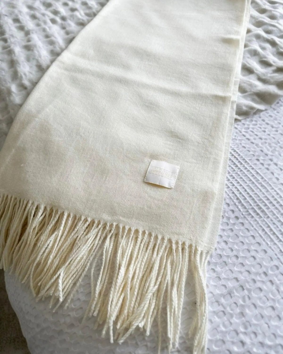 Cream Della Cream Soft Fine Knit Luxury Throw by Ellenvale Trade, showcasing its plush, cozy texture and elegant design.