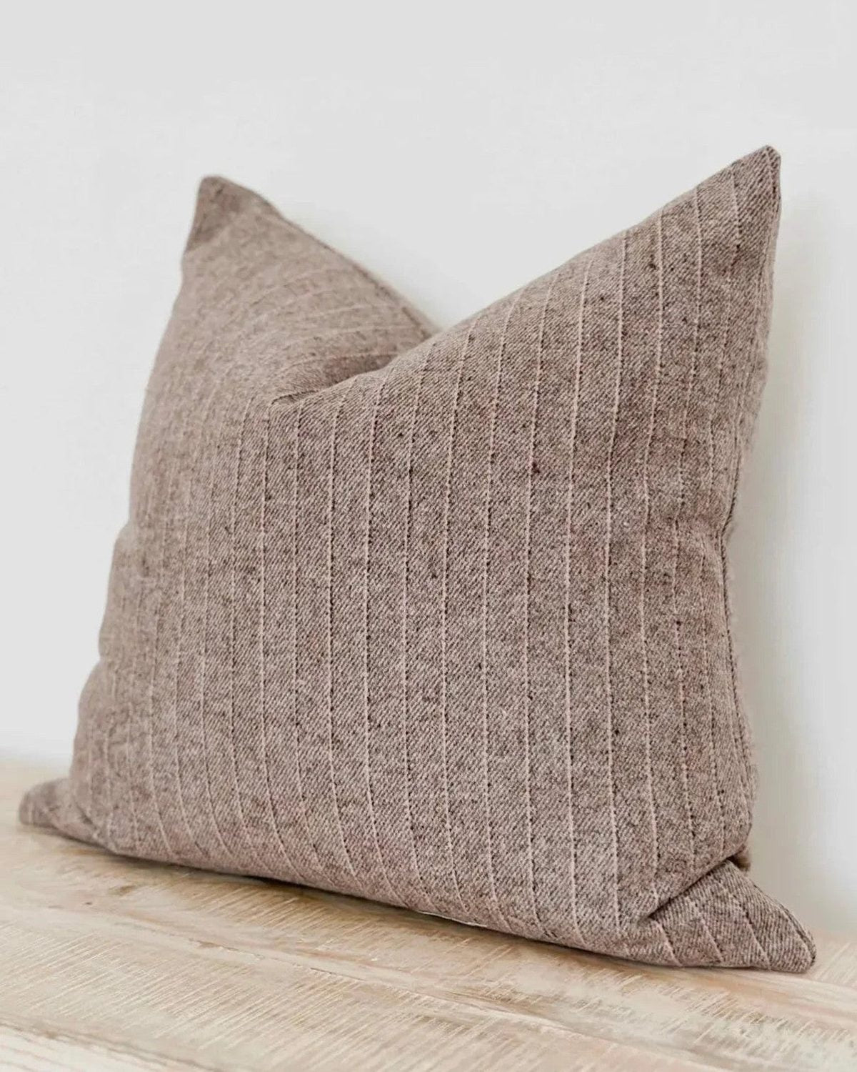 Beige striped cushion cover from Ellenvale Trade, soft furnishings with soft fabric and stylish striped design.