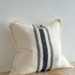 Ellie Navy Blue And Cream Stripe Cotton Cushion Cover - Soft FurnishingsSoft Furnishings - Lulu Loves Home