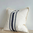 Ellie Navy Blue And Cream Stripe Cotton Cushion Cover - Soft FurnishingsSoft Furnishings - Lulu Loves Home
