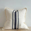 Ellie Navy Blue And Cream Stripe Cotton Cushion Cover - Soft FurnishingsSoft Furnishings - Lulu Loves Home