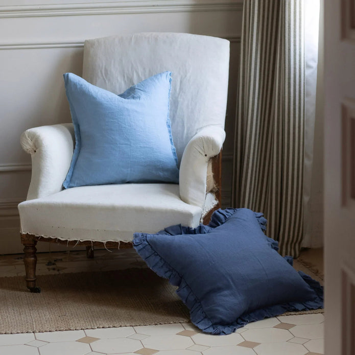 Esmee Light Blue Cushion Cover 45x45cm - Soft FurnishingsSoft Furnishings - Lulu Loves Home