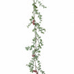 Eucalyptus And Red Berry Garland against a white studio background.