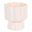 White scalloped pedestal wax melt and oil burner by Something Different Wholesale
