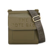 Chocolate brown Jamie Bags crossbody bag with wide strap and front pocket, showcasing its stylish accessory design.