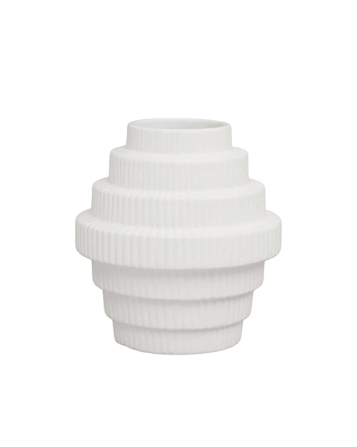Fabia White Small Vase - Home DecorHome Decor - Lulu Loves Home