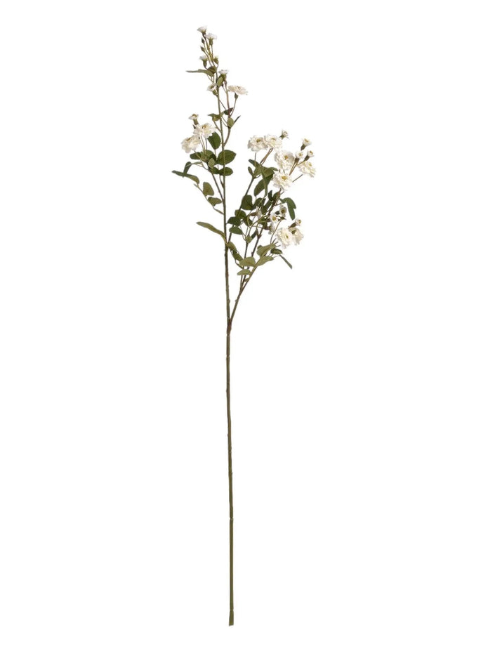Faux Foliage, Classic White Meadow Rambling Rose Stem - Faux Plants & FlowersFaux Plants & Flowers - Lulu Loves Home