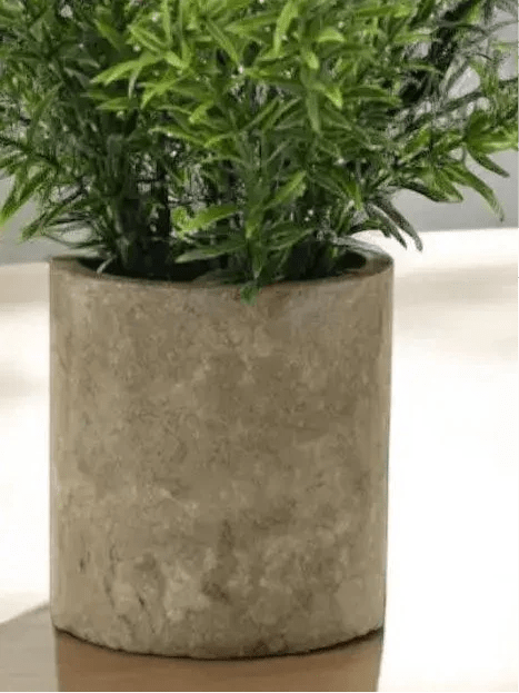 Faux Foliage - Potted Herb In Neutral Stone Pot - Faux Plants & FlowersFaux Plants & Flowers - Lulu Loves Home