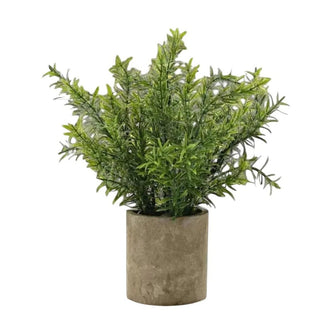 Faux Foliage - Potted Herb In Neutral Stone Pot - Faux Plants & FlowersFaux Plants & Flowers - Lulu Loves Home