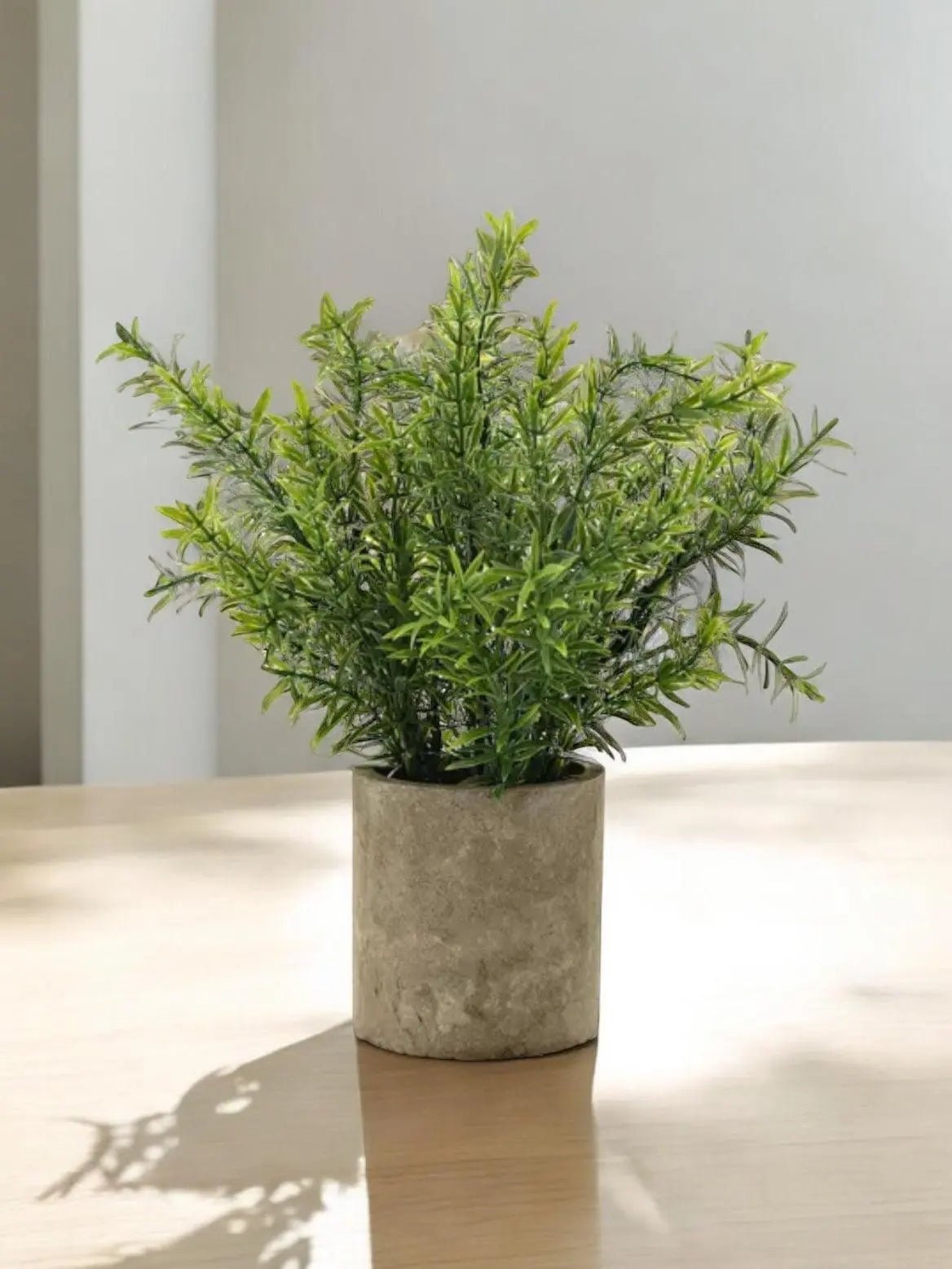 Faux Foliage - Potted Herb In Neutral Stone Pot - Faux Plants & FlowersFaux Plants & Flowers - Lulu Loves Home
