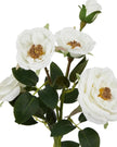Faux Foliage - White Hedge Rose Stem - Faux Plants & FlowersFaux Plants & Flowers - Lulu Loves Home