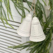 White Traditional Bell With Trees, close-up product detail