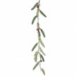 Green Fir And Red Berry Garland against a white studio background.