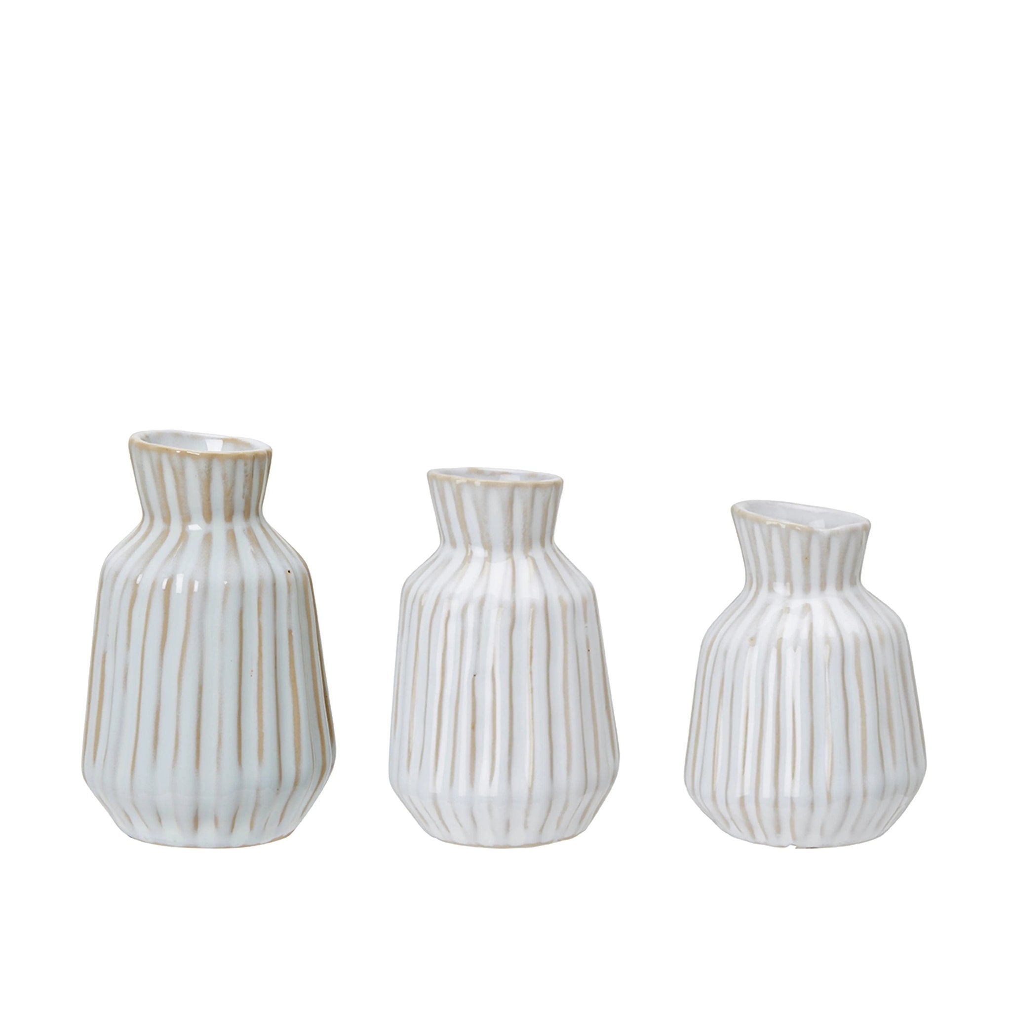 Fleur Mini Ceramic White Vase - VasesVases - Lulu Loves Home