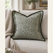Fleur Olive Green Square Cushion Cover — styled view 3