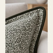 Fleur Olive Green Square Cushion Cover — fabric detail 1