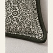 Fleur Olive Green Square Cushion Cover — fabric detail 3