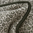 Fleur Olive Green Square Cushion Cover — fabric detail 4