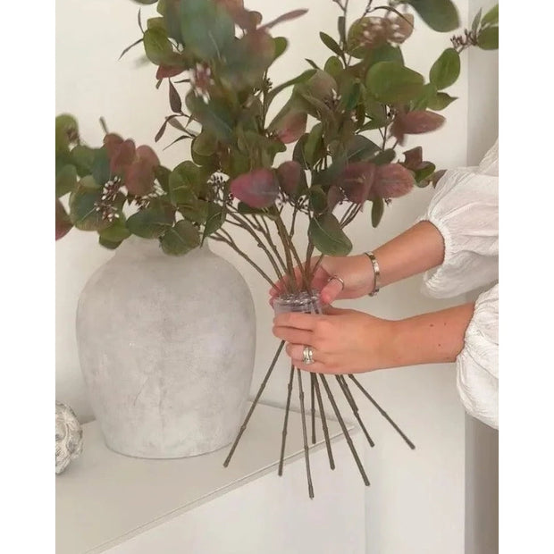 Set of two Starlight Express Flower Stem Styler Twister artificial plants with spiral flower holders on a neutral background.