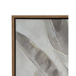 Large neutral feather wall art by Hill Interiors in a frame, showcasing elegant feather design for wall decoration.