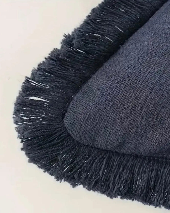 Frayed Edge Navy Blue Cushion Cover 45x45cm - Soft FurnishingsSoft Furnishings - Lulu Loves Home